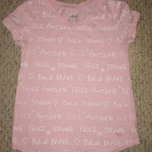 girls pink tee